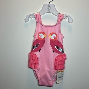 NWT Gymboree baby girl bathing suit 6-12months parrot